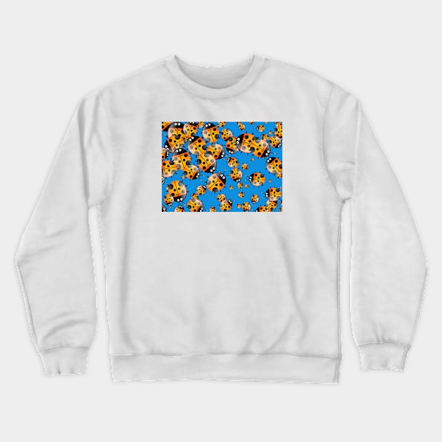 Ladybug Pattern Crewneck Sweatshirt by AnimalPatterns